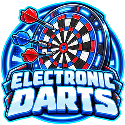 Electronic Darts category graphic featuring an electronic dartboard with darts
